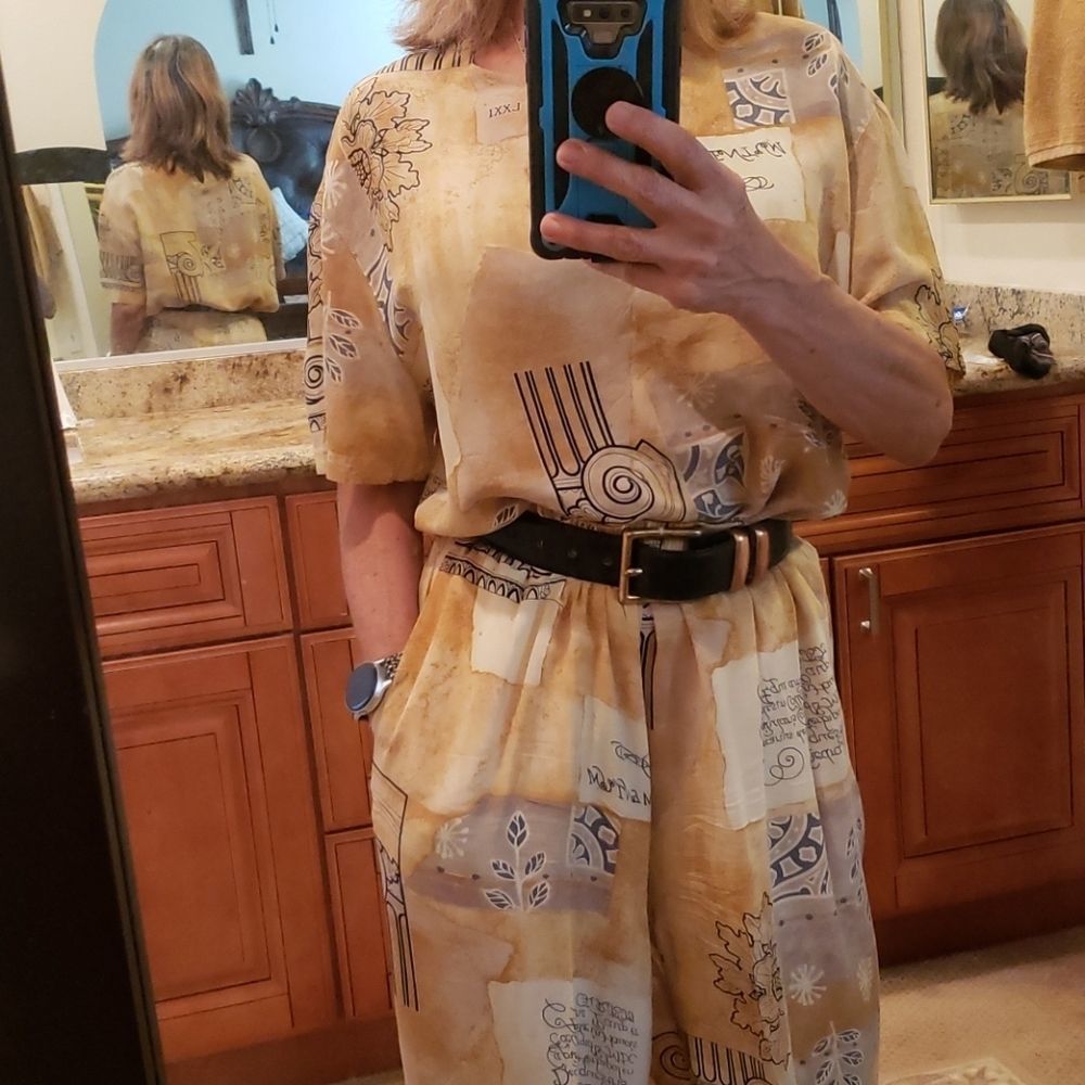 Silks vintage pant set size medium